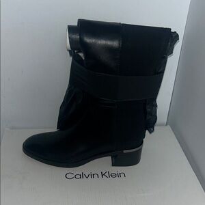 Calvin Klein Women's Black Heeled Boots